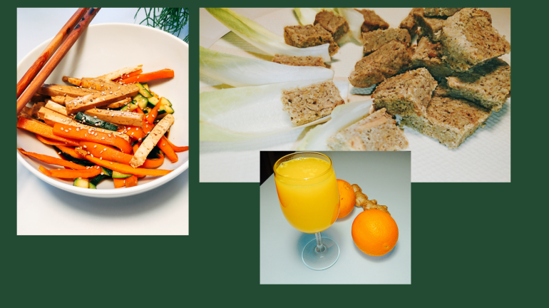 menucakethon, pickles, oranges:gingembre