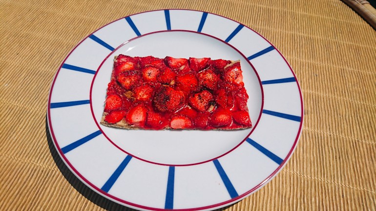 tarte aux fraises cuites