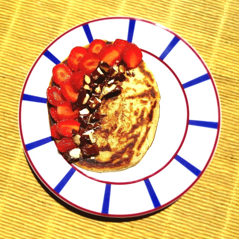 pancakes fraises:choco